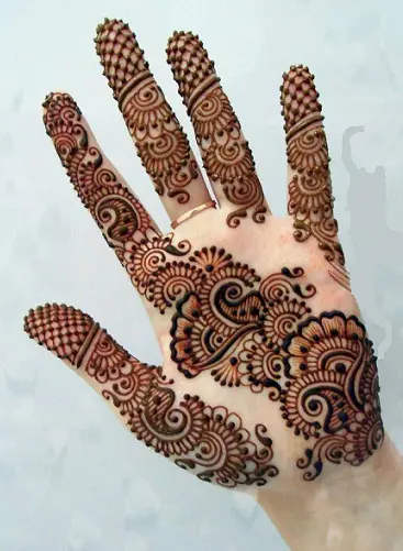 mehndi design arabic front hand