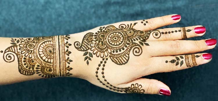 mehndi design simple and easy front hand