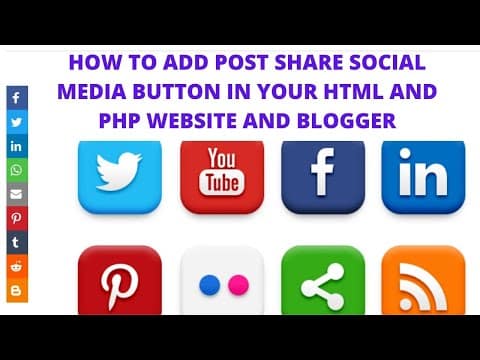social share php code - how to Social Media Sharing Buttons in php?